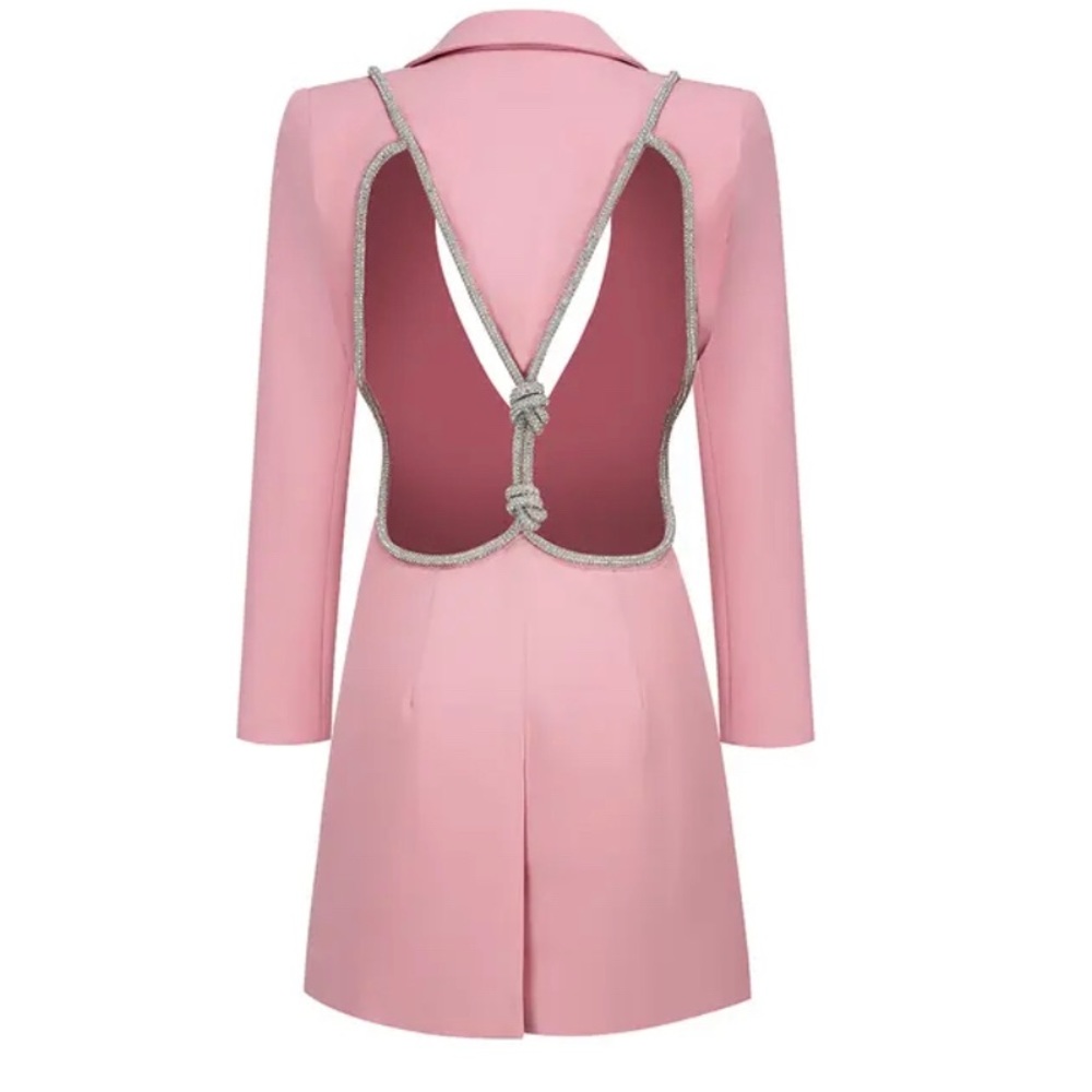 Pink size medium blazer dress